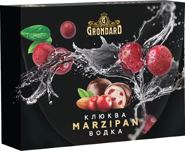 №1 TM Grondard       (10186) Конфеты глазированные Марципановые Клюква и Водка, 98г  в Курганинске