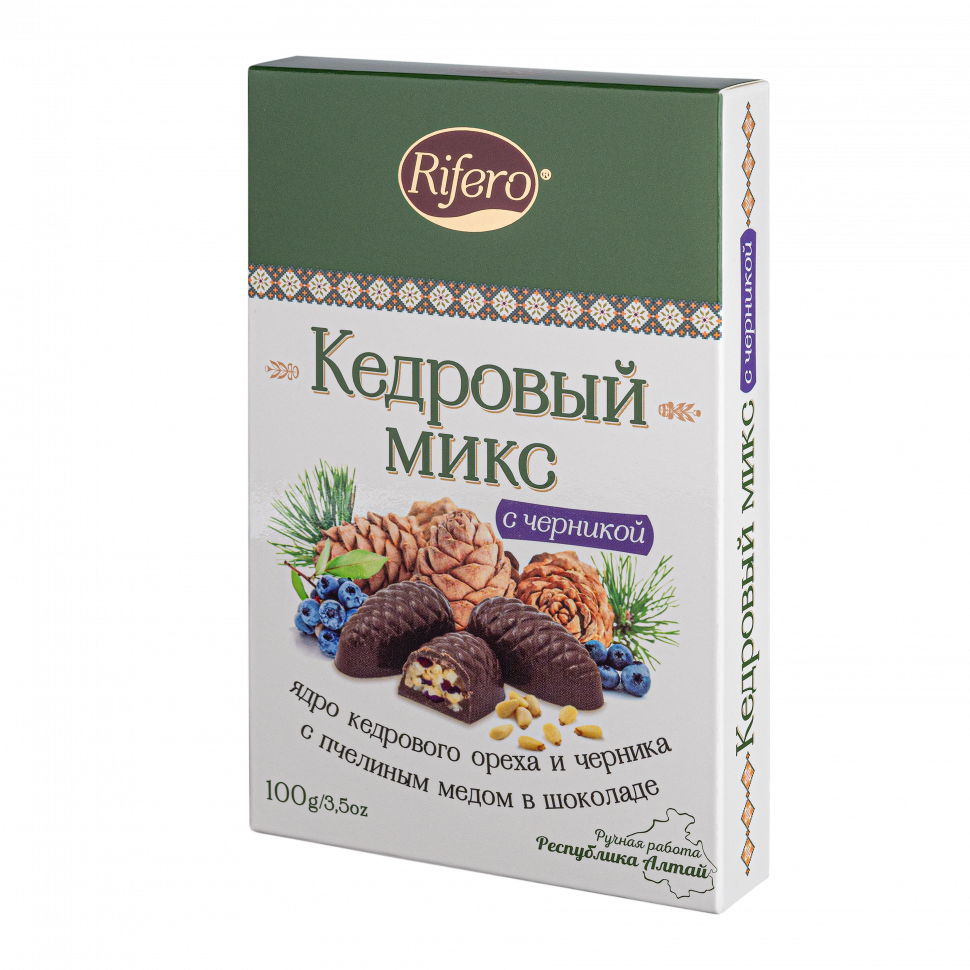  Риф и ко Конфеты "Кедровый микс ЧЕРНИКА" 100г       в Курганинске