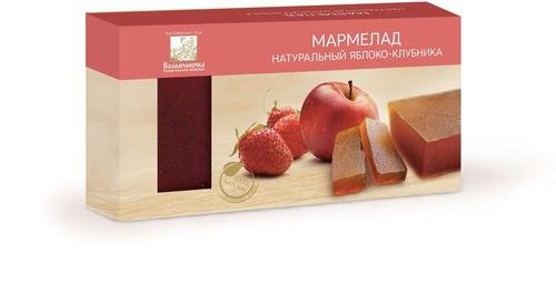 №2 Мармелад пластовый 210г Яблоко-Клубника в Курганинске