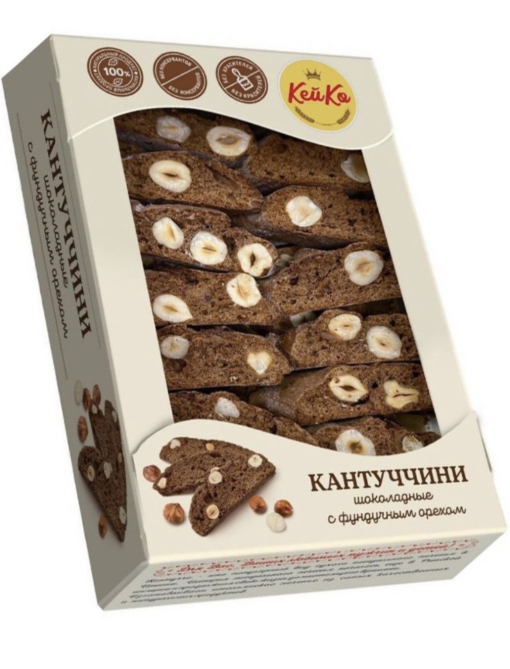  Кей Ко Кантуччини шоколадные с фундучным орехом, 200г  в Курганинске
