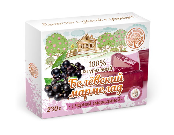 №2 Мармелад белевский "Черная смородина" 230г в Курганинске