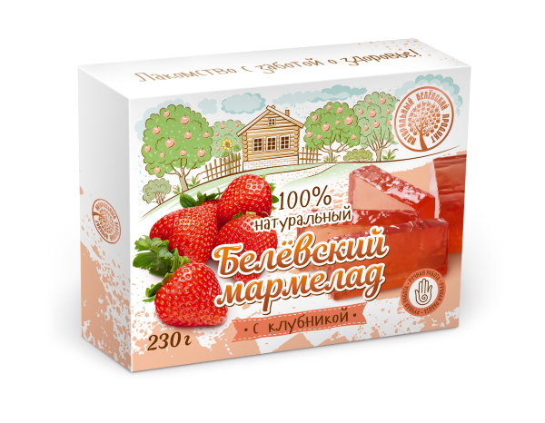 №2 Мармелад белевский "Клубника" 230г в Курганинске