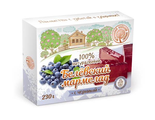 №2 Мармелад белевский "Черника" 230г в Курганинске