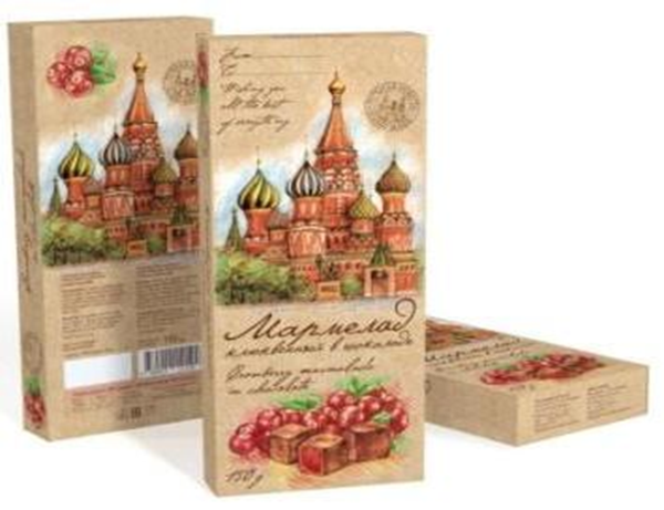 №2 Сладарт Мармелад Клюквенный в тёмном шоколаде, 150г  в Курганинске