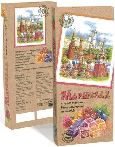  Сладарт Мармелад Ассорти ягодное в сахарной пудре, 200г    в Курганинске